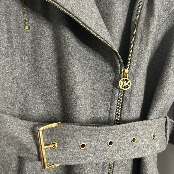 Charcoal grey, Michael Kors wool coat, size 14 - Picture 4 of 5